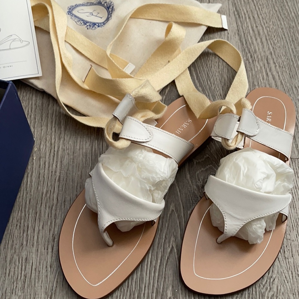 Sarah Flint Grear Sandals White